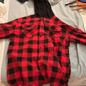 Red and Black Flannel Shirt